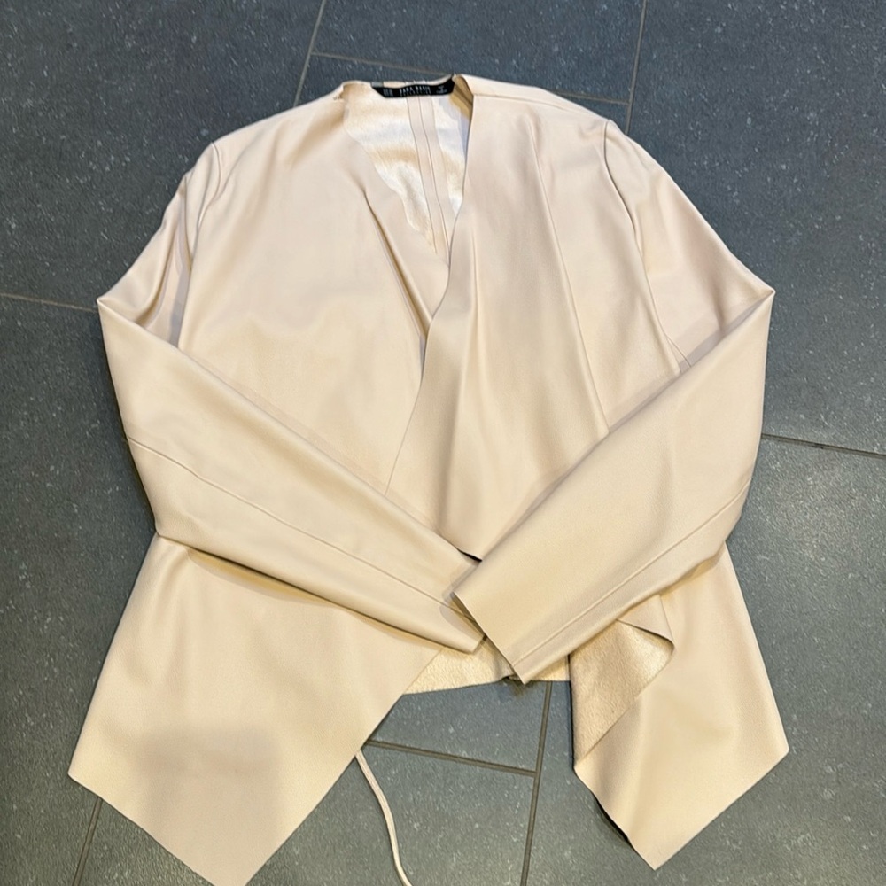 Pink faux leather jacket